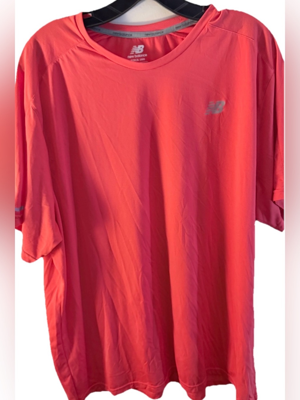 New Balance Men's Running Red Crew Neck Short Sleeve T-Shirt Size 2XL